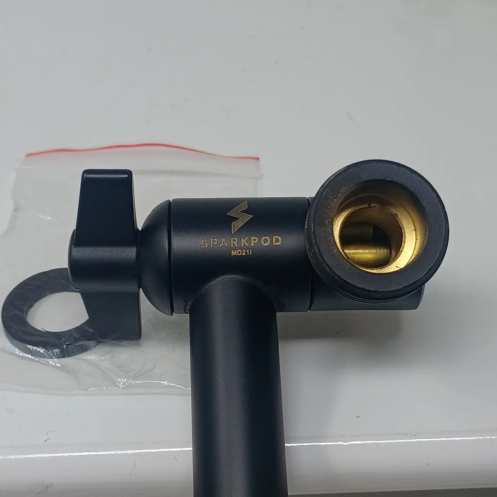 Black Metal Towel Bar Rod - Single Arm
